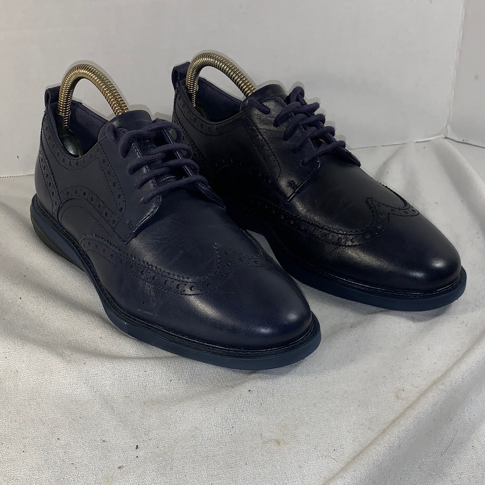 Cole Haan Men's ØriginalGrand Horizon Navy Brogue Oxford Lace-Up Shoes